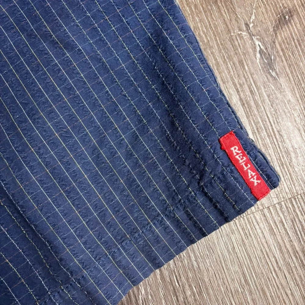 Tommy Bahama Men's 40 Relax‎ Cotton Textured Multicolor Thread Check Blue Shorts